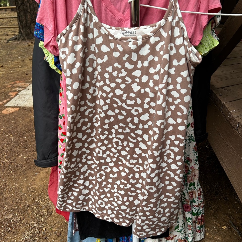 UpWest Leopard Print Sleeveless Dress